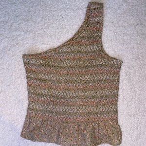 American eagle one shoulder crop top